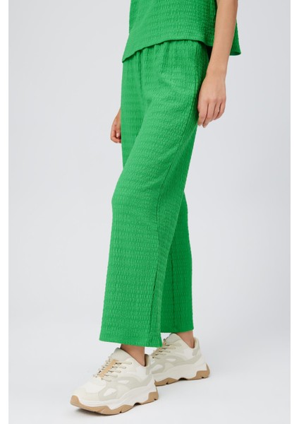 Crop Culotte Dökümlü Pantolon