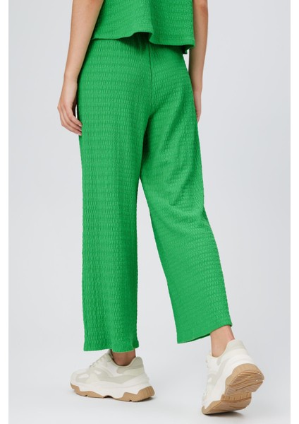 Crop Culotte Dökümlü Pantolon
