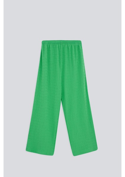 Crop Culotte Dökümlü Pantolon