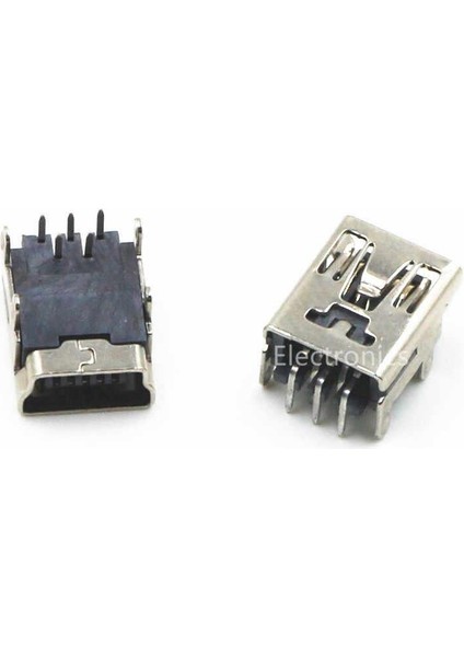 Mini USB Konnektör 5 Pin Dişi USB Konnektör Lehimlik Mini USB Konnektör 5 Pin Dişi Lehimlik Konnektör