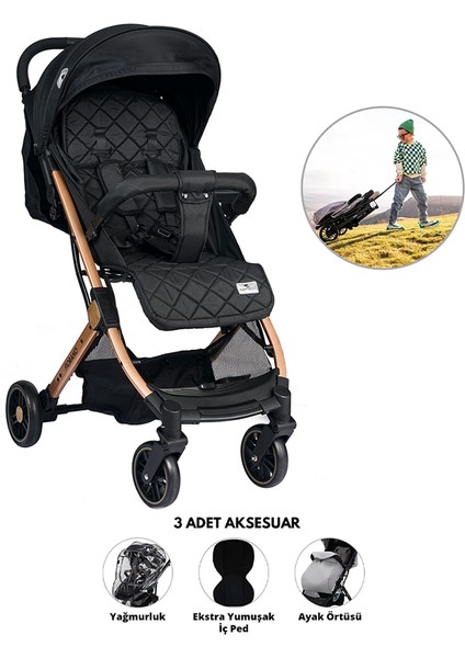 Fiorano Kabin Boy Bebek Arabası - Black