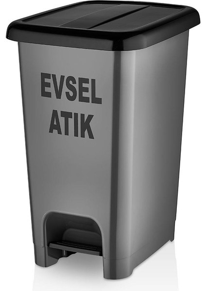 Pro Gri Slim Pedallı Evsel Atık Çöp Kovası 30 Lt
