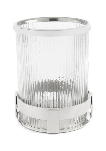 Gümüş Cam Mumluk 16X21CM