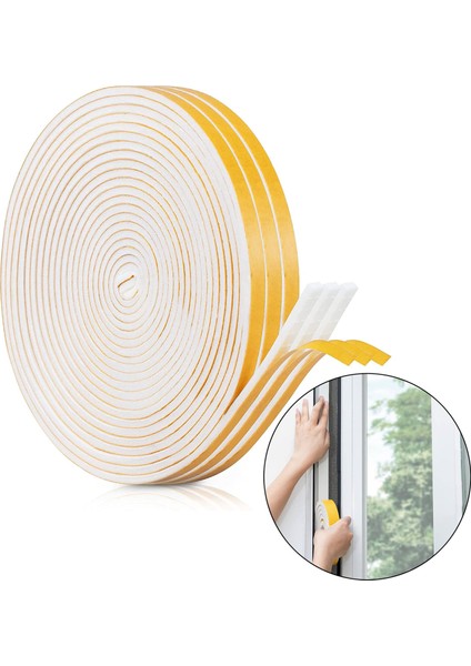 Pencereler Için 4 Mevsim 3 Metre Ses Isı Yalıtım Sünger Bant 716807