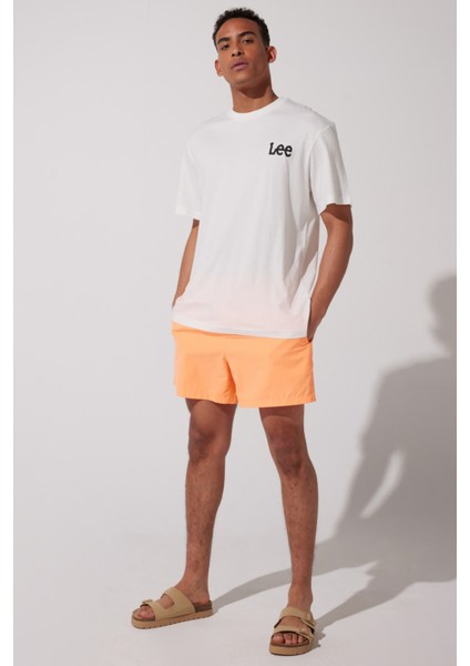 Regular Fit Normal Bel Normal Bel Turuncu Deniz Şortu