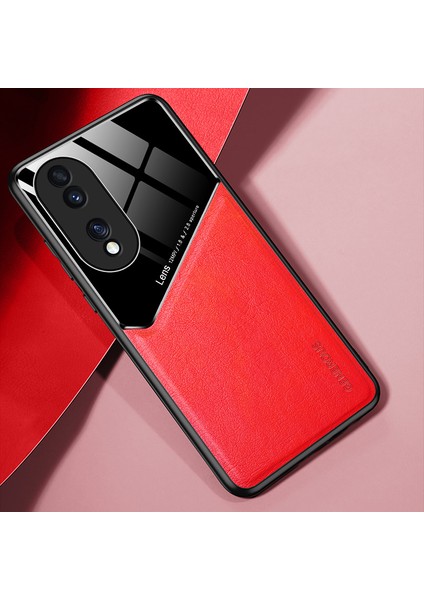 Honor 70 5g Manyetik Emme Dikiş Deri Deseni Cep Telefonu Kılıfları (Yurt Dışından)