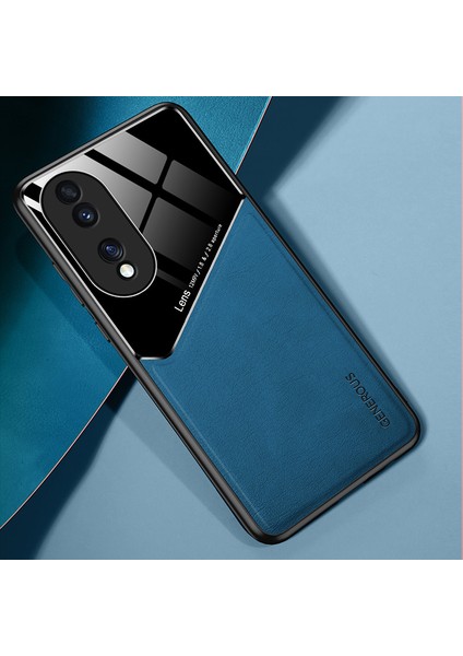 Honor 70 5g Manyetik Emme Dikiş Deri Deseni Cep Telefonu Kılıfları (Yurt Dışından)