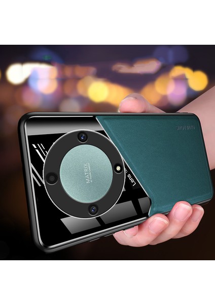 Honor X9A Manyetik Emme Dikiş Deri Deseni Cep Telefonu Kılıfları (Yurt Dışından)
