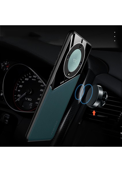 Honor X9A Manyetik Emme Dikiş Deri Deseni Cep Telefonu Kılıfları (Yurt Dışından)