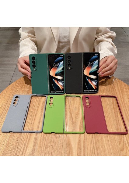 Samsung Galaxy Z Fold4 Mat Hissi Cep Telefonu Kılıfları (Yurt Dışından)