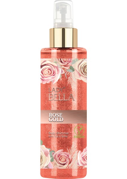 Simli Vücut Spreyi̇ 150 ml Rose Gold