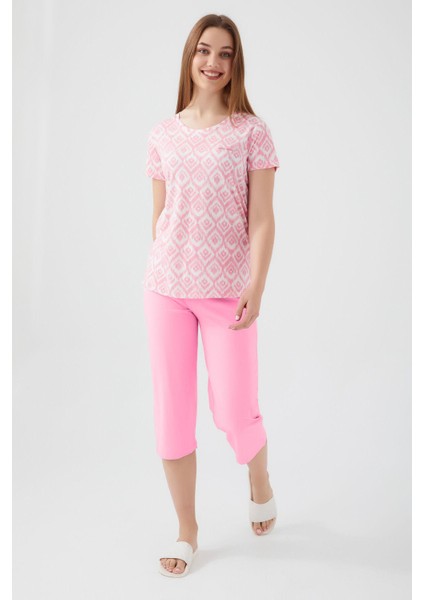 Sweet Pink Tiny Toz Pembe Kadın Kapri Takım modelleri