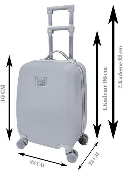 Coral Hıgh Mini Valiz (Kabin Valiz) 40 cm Mavi (16507)