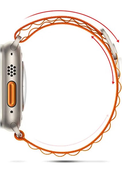 Apple Watch Seri 10/9/8/7/6/se/5/4/3 Alpne Loop Kordon 46/45/44/42MM ve 41/40/38MM Uyumlu