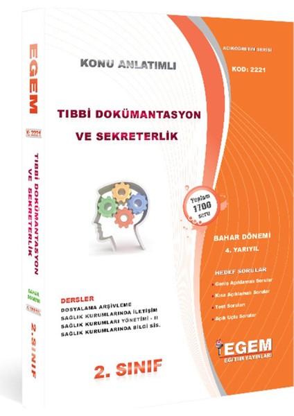 AÖF 2. Sınıf Engelli Bakım ve Rehabilitasyon 2. Sınıf (4. Yarıyıl Bahar Dönemi