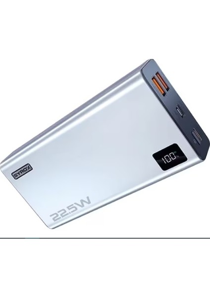 20000 Mah 22.5W Usb+Pd Hızlı Sarj Power Bank PB225 SİYAH-BEYAZ