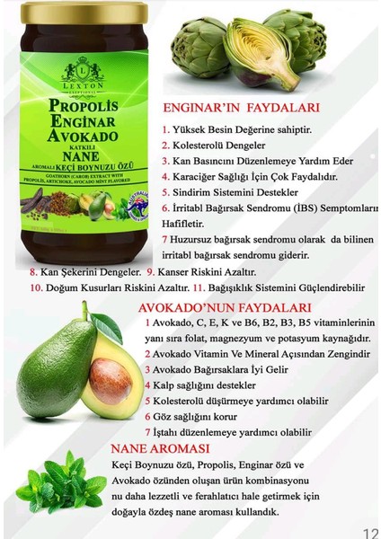Enginar Avokado Katkılı Nane Keçi Boynuzu Pekmezi 640 gr fiyatları