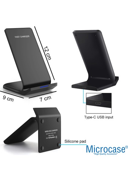 Universal 30W Wireless Kablosuz Standlı Hızlı Şarj Pedi - AL3653