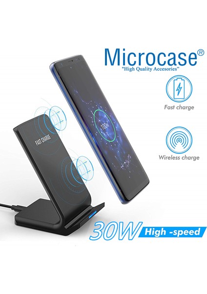 Universal 30W Wireless Kablosuz Standlı Hızlı Şarj Pedi - AL3653