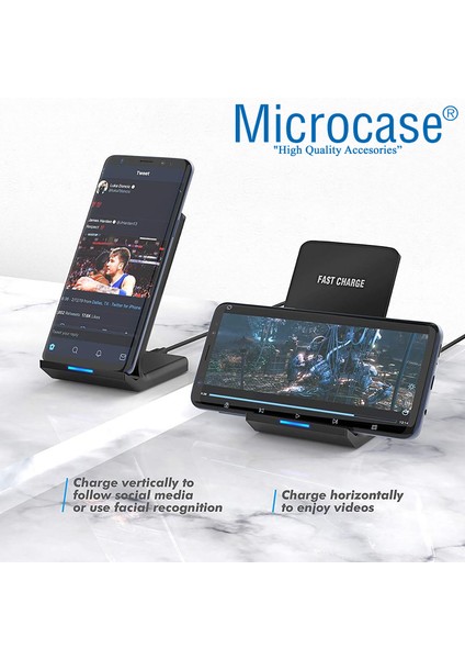 Universal 30W Wireless Kablosuz Standlı Hızlı Şarj Pedi - AL3653