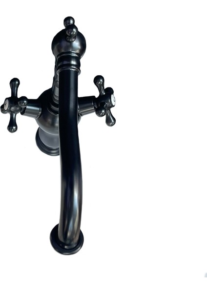 Siyah Çanak Lavabo Bataryası-Çift Kollu Modern