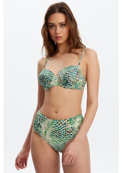 Kaplı Straplez Bikini Takım - B1728