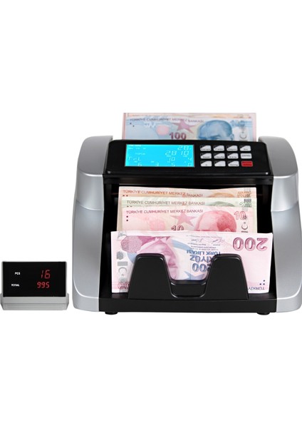 GB7100 Karışık Para Sayma Makinesi ve Sahte Yakalama -Tl-Euro-Usd - Türkçe Sesli Uyarı