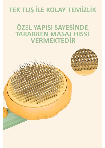 Lüx Pet Tarağı Otomatik Temizlenen Tuşlu Evcil Hayvan Fırçası Kedi Köpek Tüy Toplayıcı Tuşlu indirimleri