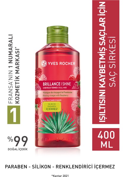 Yves Rocher Parlaklık Veren Saç Sirkesi - 400 ml