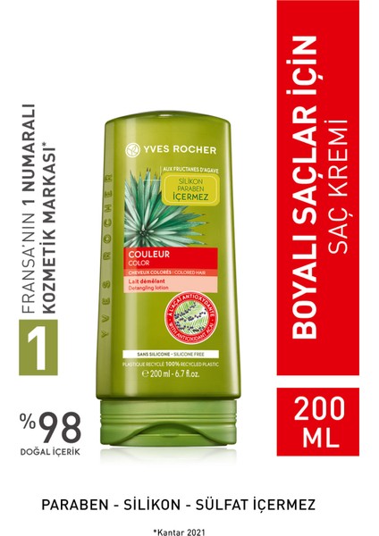 Yves Rocher Boyalı Saçlar için Renk Koruyucu Saç Kremi - 200 ml