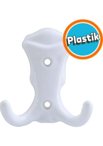 Mobilya Duvar Kapı Vestiyer Portmanto Askısı Dolap Elbise Askılığı Beyaz Renk Plastik Askı askılık