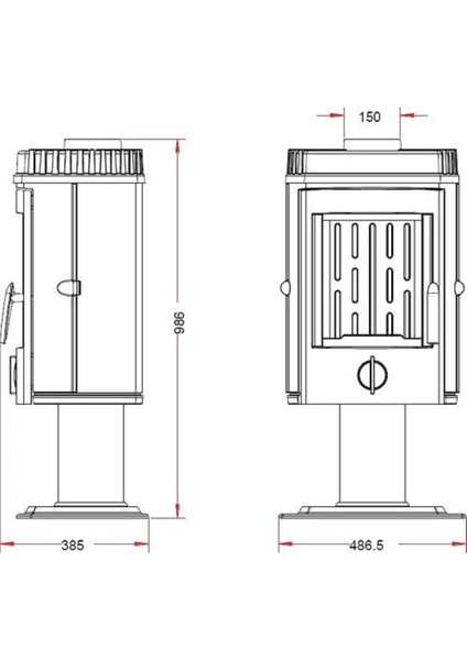 Mesnil Döküm Odun Sobası 6136 44 indirimleri
