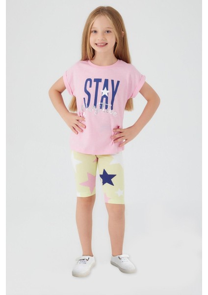 Kız Çocuk Bermuda Tayt Takımı 3072-2