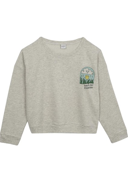 "earth Day" Baskılı Sweatshirt