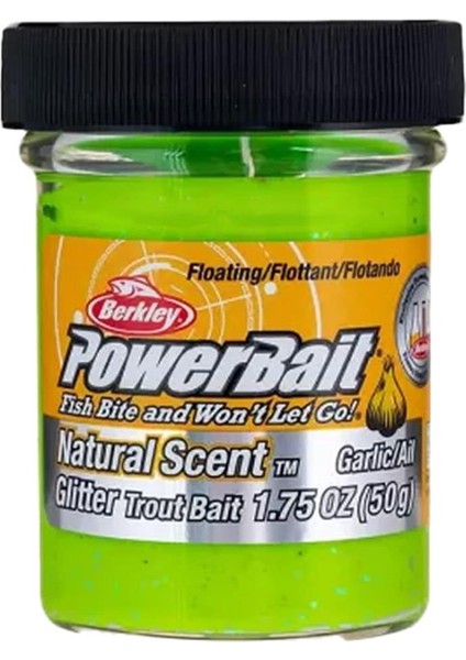 Powerbait Doğal Kokulu Glitter (Simli) Alabalık Hamuru - Chartreuse