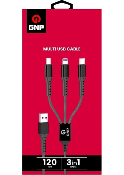 Gnp 3in1 Dayanıklı Kablo