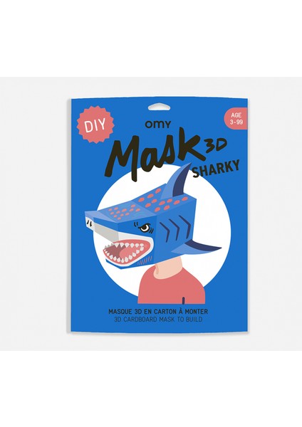 Karton 3D Maske Sharky