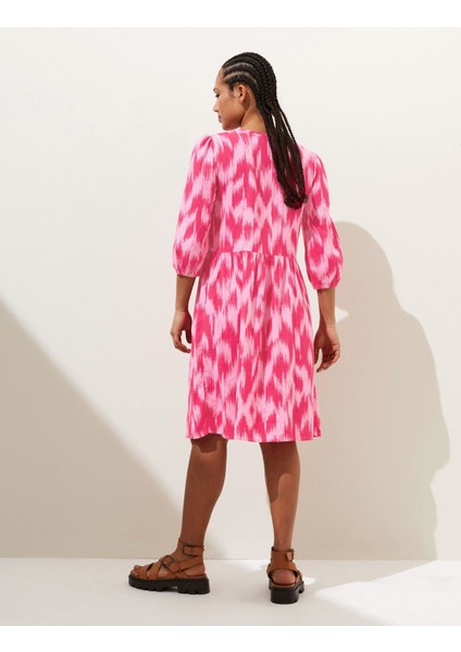 Regular Fit Mini Keten Elbise