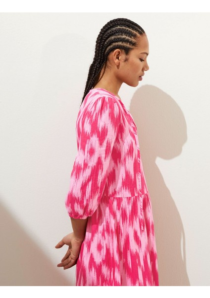 Regular Fit Mini Keten Elbise