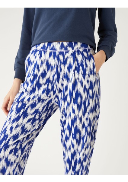 Marks & Spencer Tapered Fit Desenli Örme Pantolon