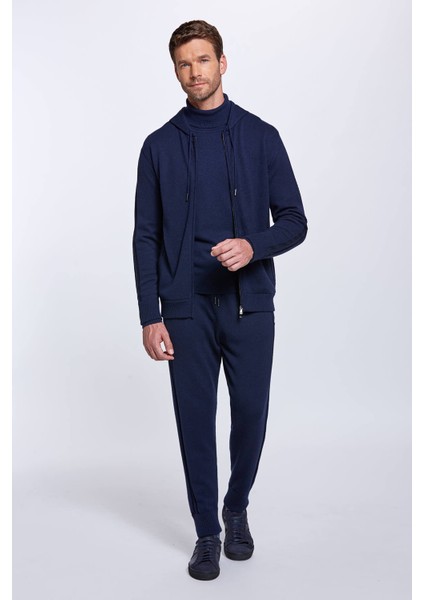 Kaşmir-Ipek Karışımlı Kapüşonlu Lacivert Spor Ceket fiyatları