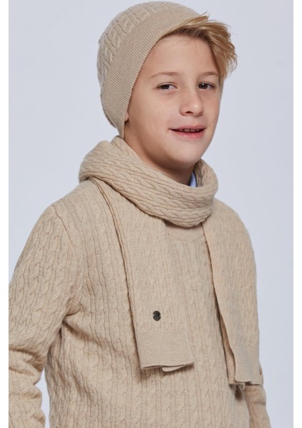 Lambswool Yün Camel Çocuk Bere modelleri