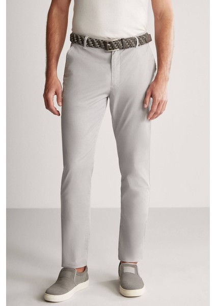 Açık Gri Yazlık Chino Pantolon
