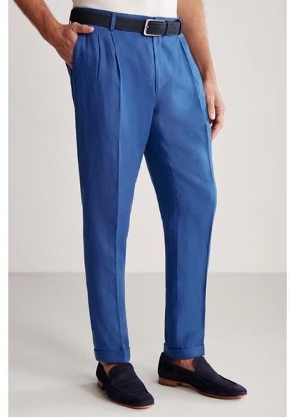 Saf Keten Indigo Pantolon modelleri