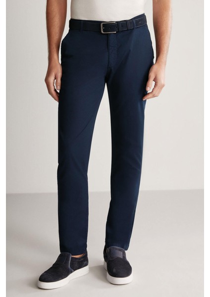 Lacivert Yazlık Chino Pantolon