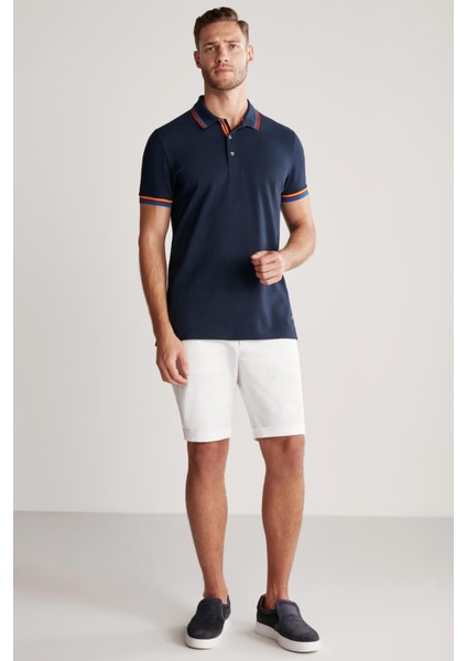Pike Pamuk Lacivert Polo T-Shirt