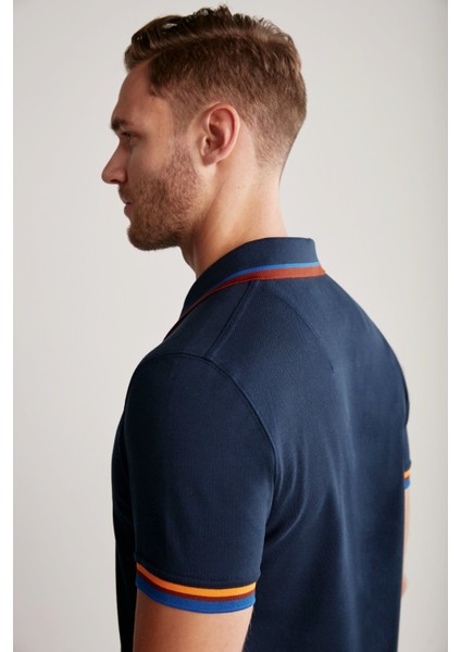 Pike Pamuk Lacivert Polo T-Shirt
