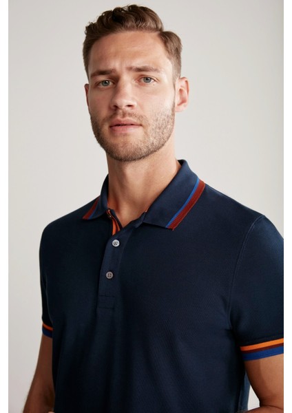 Pike Pamuk Lacivert Polo T-Shirt