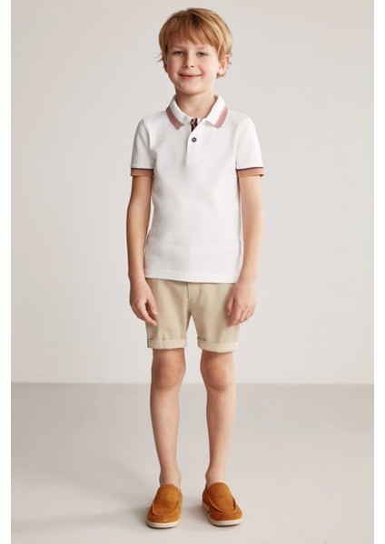 Pike Pamuk Beyaz Çocuk Polo T-Shirt fiyatları