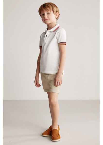 Pike Pamuk Beyaz Çocuk Polo T-Shirt modelleri